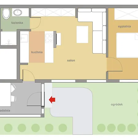 아파트 Sanhaus - Ul Haffnera I Okolice - 3-5 Minut Od Plazy I Deptaka